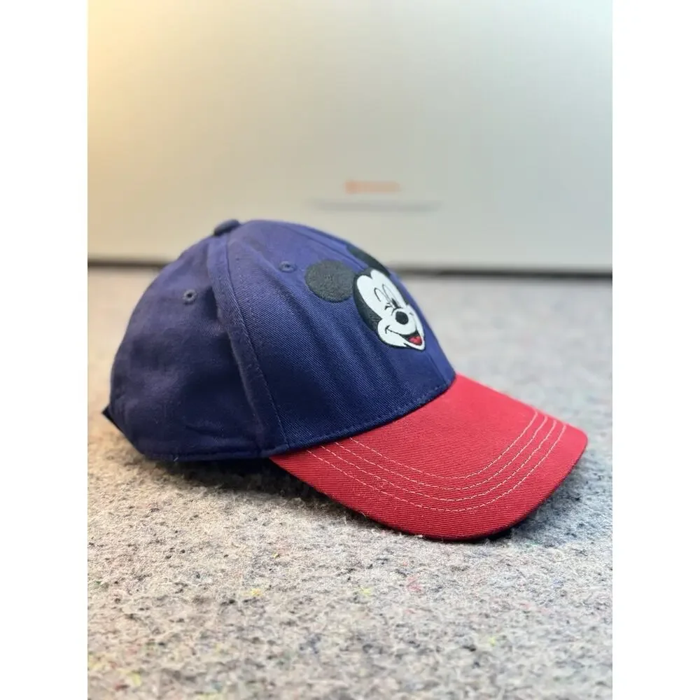 Old Navy Disney Mickey Mouse Dad Hat Adjustable Blue Red Cap 1388